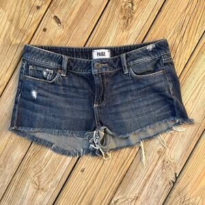 Paige Women's Jimmy Jimmy Short Blue Denim Size 28" Cut Offs